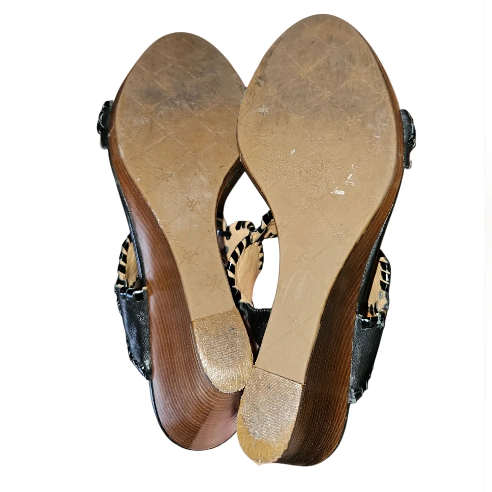 Jack Rogers Luccia Wedge Black Women's 10 - Picture 5 of 11
